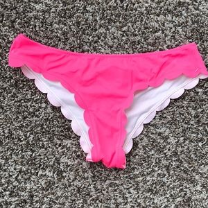 Victoria’s Secret PINK pink scalloped swim bottoms